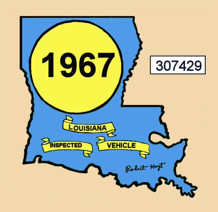 (image for) 1967 Louisiana Inspection sticker